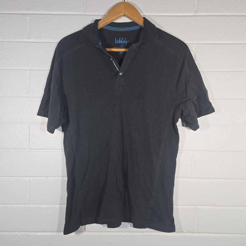 Kuhl Dry Polo Shirt Mens Large Brazen Organic Cotton Tencel Short Sleeve Gorp